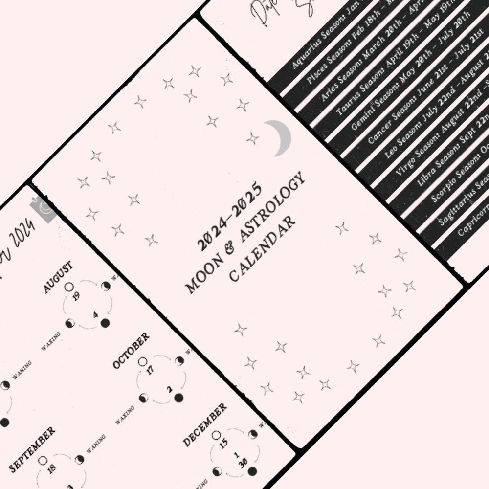2023-24 Lunar Calendar Printable, Moon Phase, Astronomical Events, Lunar cycle, Moon Magic,Manifesting, Moon Calendar, PDF, Astrology