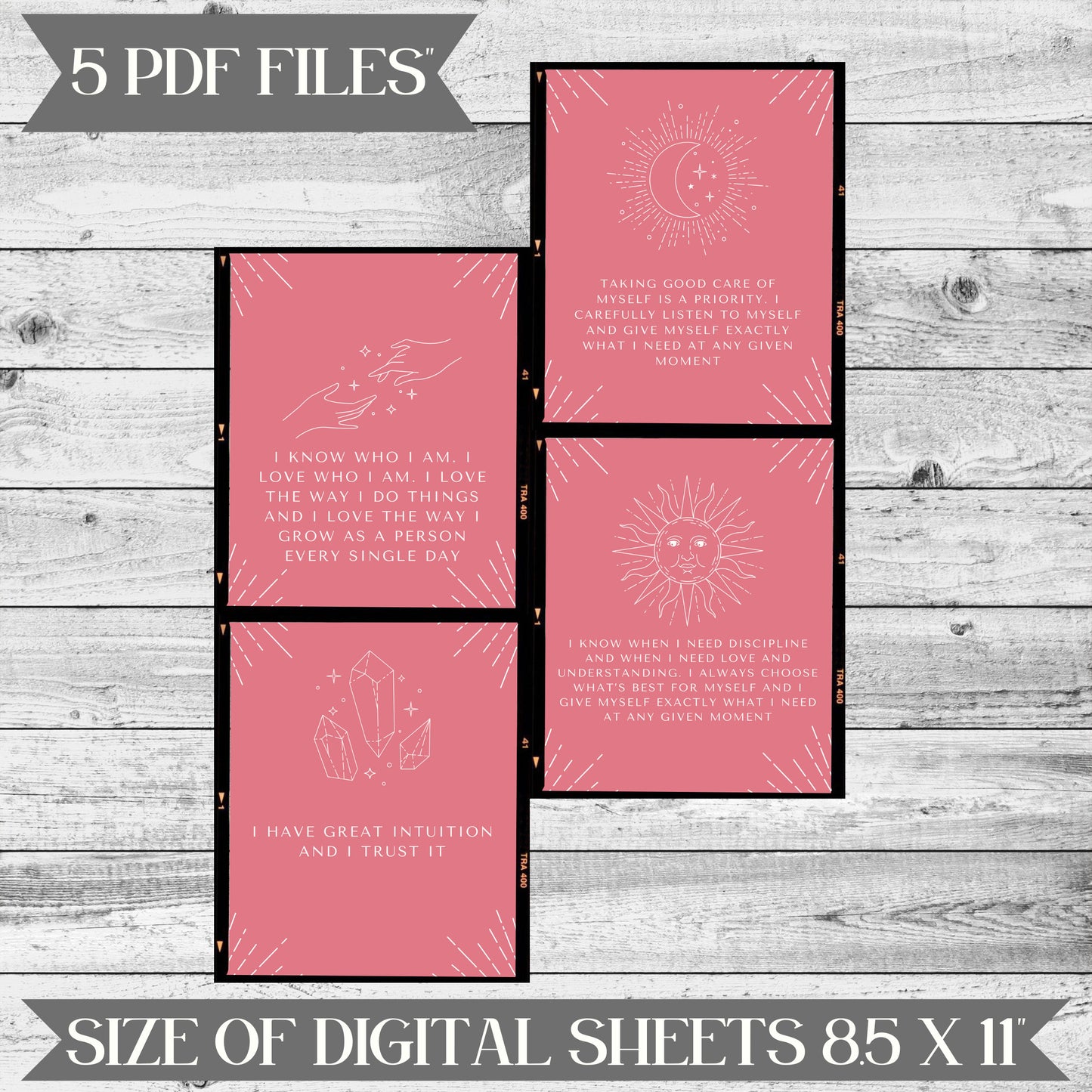 Empower Your Journey, 25 Digital Self Worth Affirmation Cards for Daily Inspiration and Positive Transformation - Printable Download