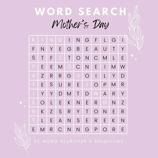 Mother's Day Word Search, Mother's Day Gift, Mom Printable, Mother's Day Puzzle Printable, Mom Word Search, Mother's Day Template