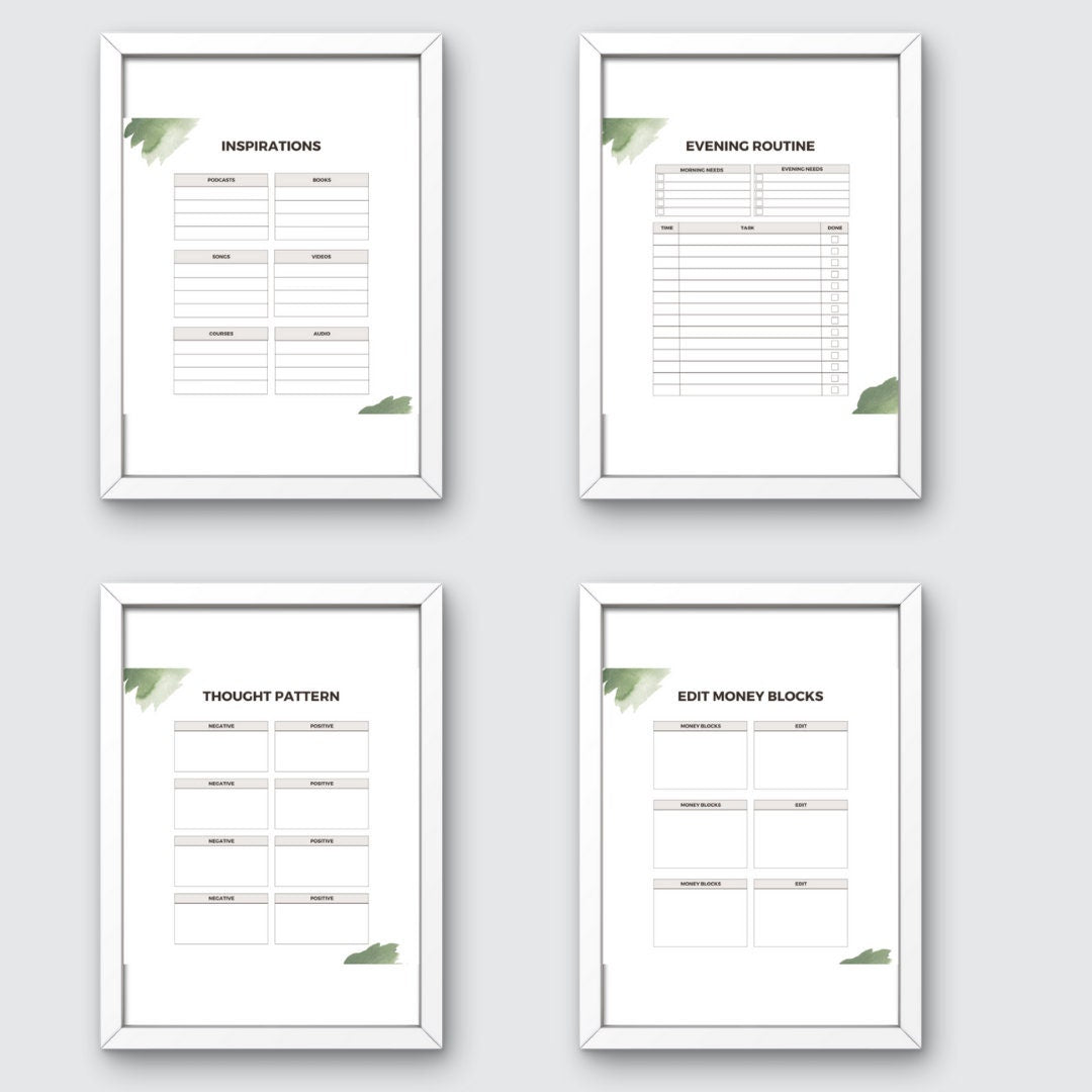 Printable Manifestation Journal for Intentional Manifesting, Law of Attraction, Self-Reflection, Manifesting Planner and Goal Setting