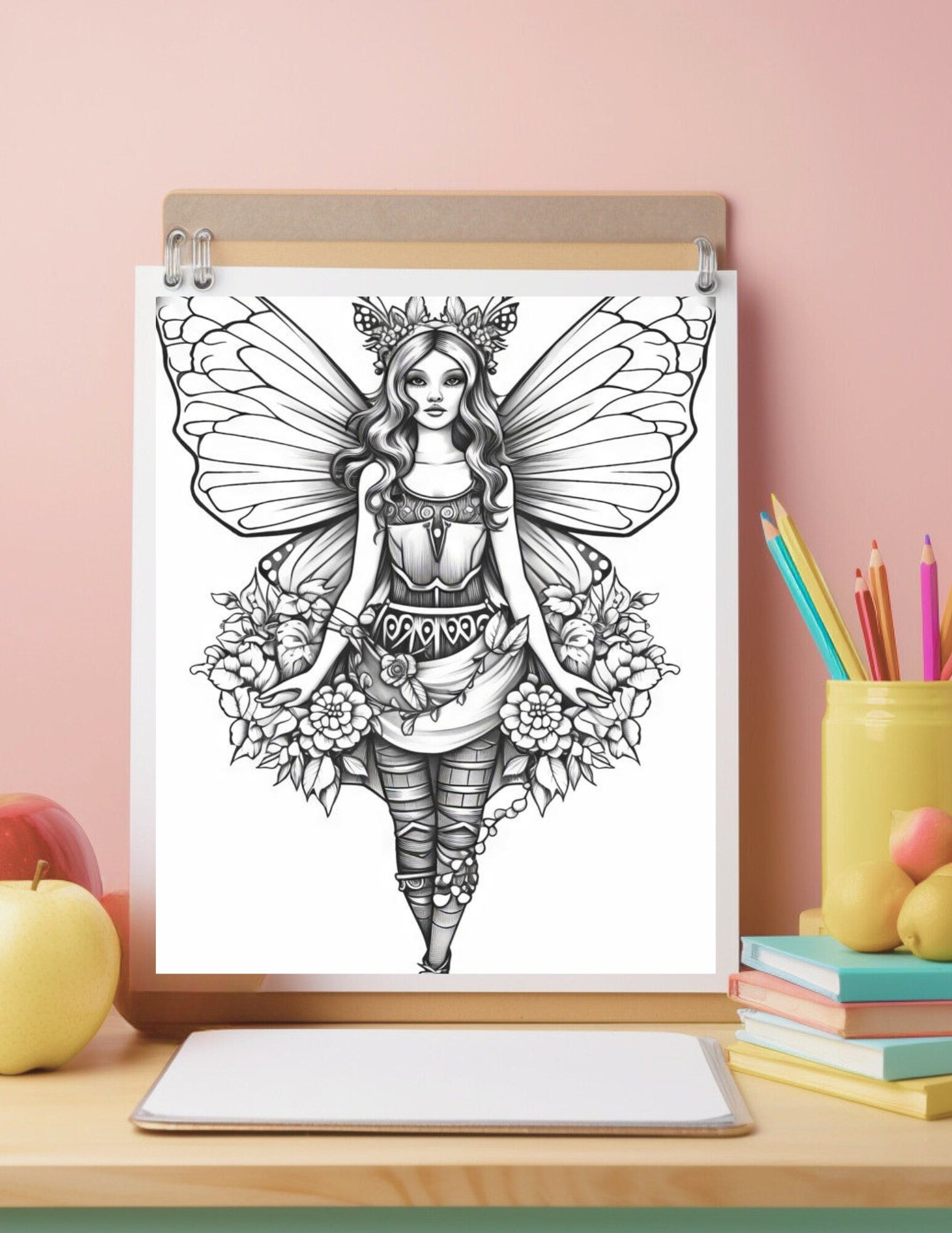 Fantasy Pattern Printable Coloring Book For Adults or Teens. Fantasy Coloring Pages, Relaxing hobby to destress, goth mystic colouring pages