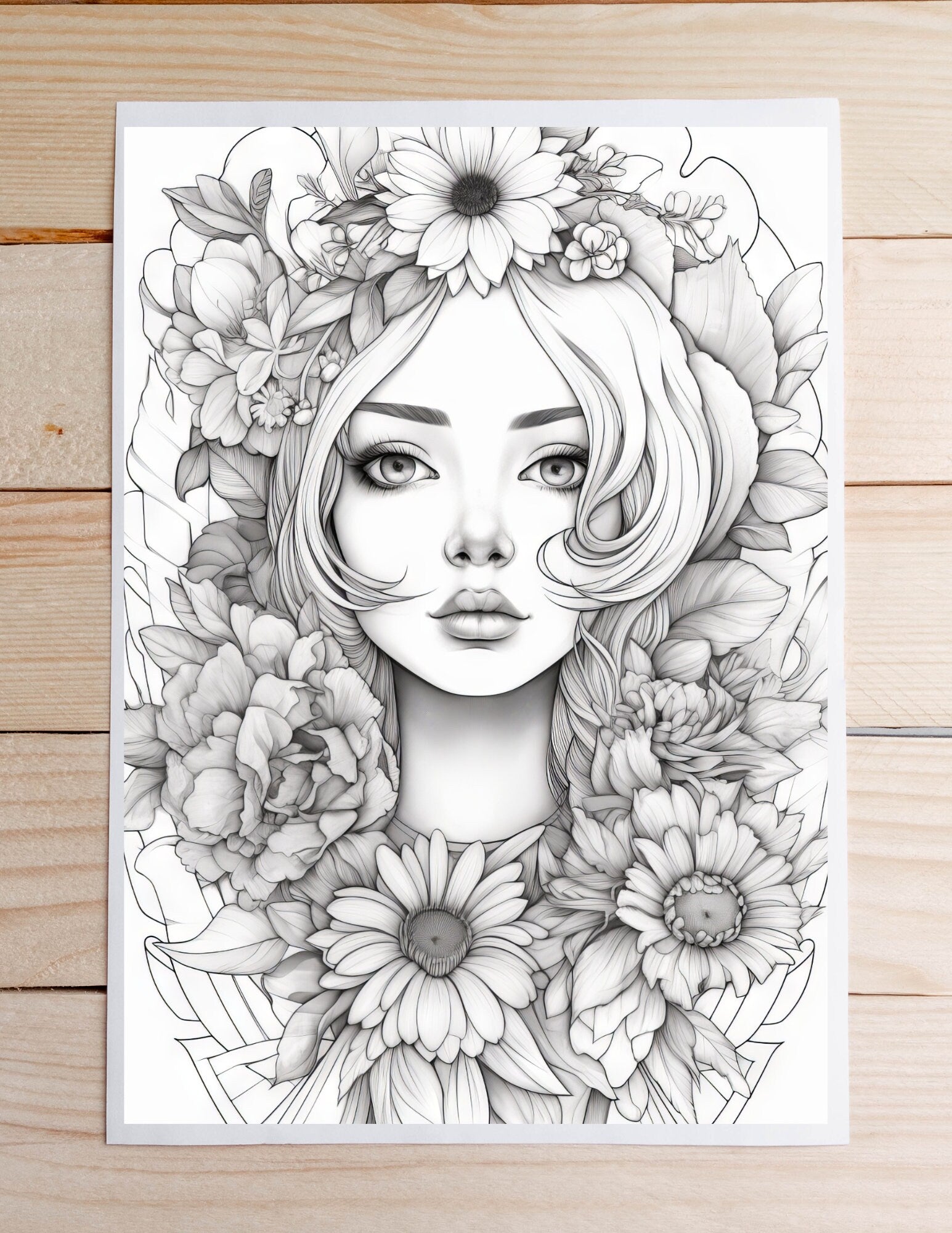 Fantasy Fairies Coloring Book - Printable, Whimsical, Mythical Creatures, Instant Download, Procreate, DIY, Stress Relief.